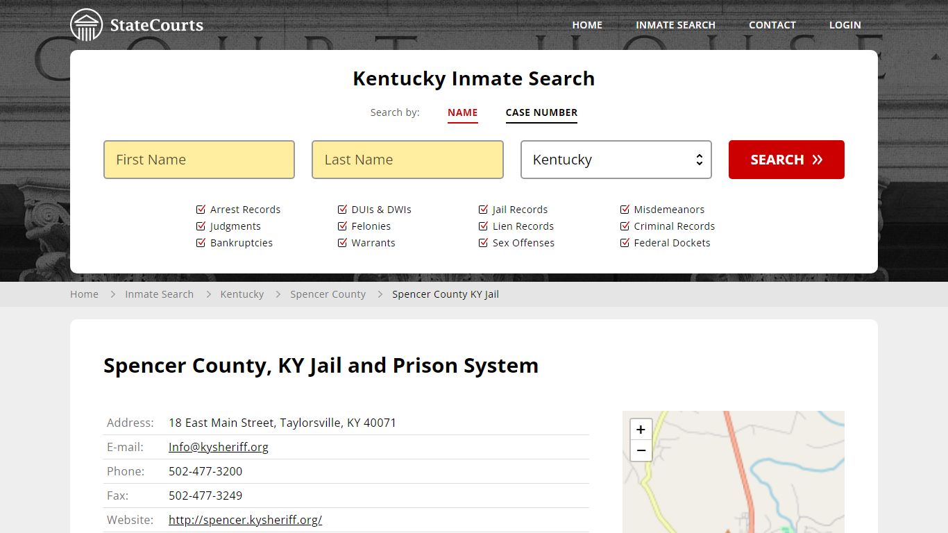Spencer County KY Jail Inmate Records Search, Kentucky - StateCourts